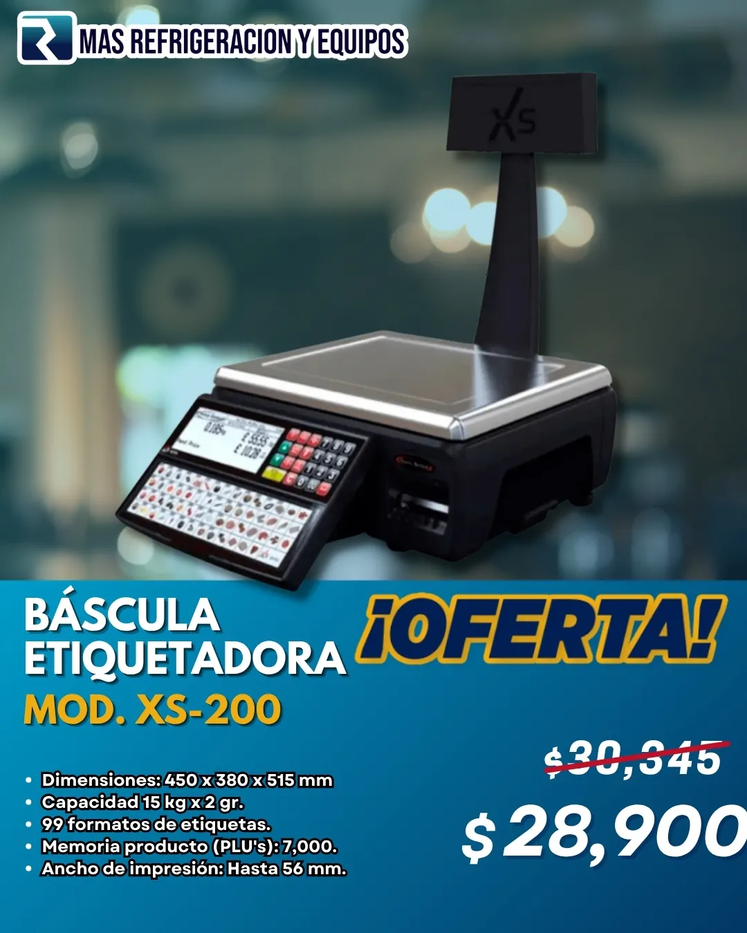 BÁSCULA ETIQUETADORA 15 KG