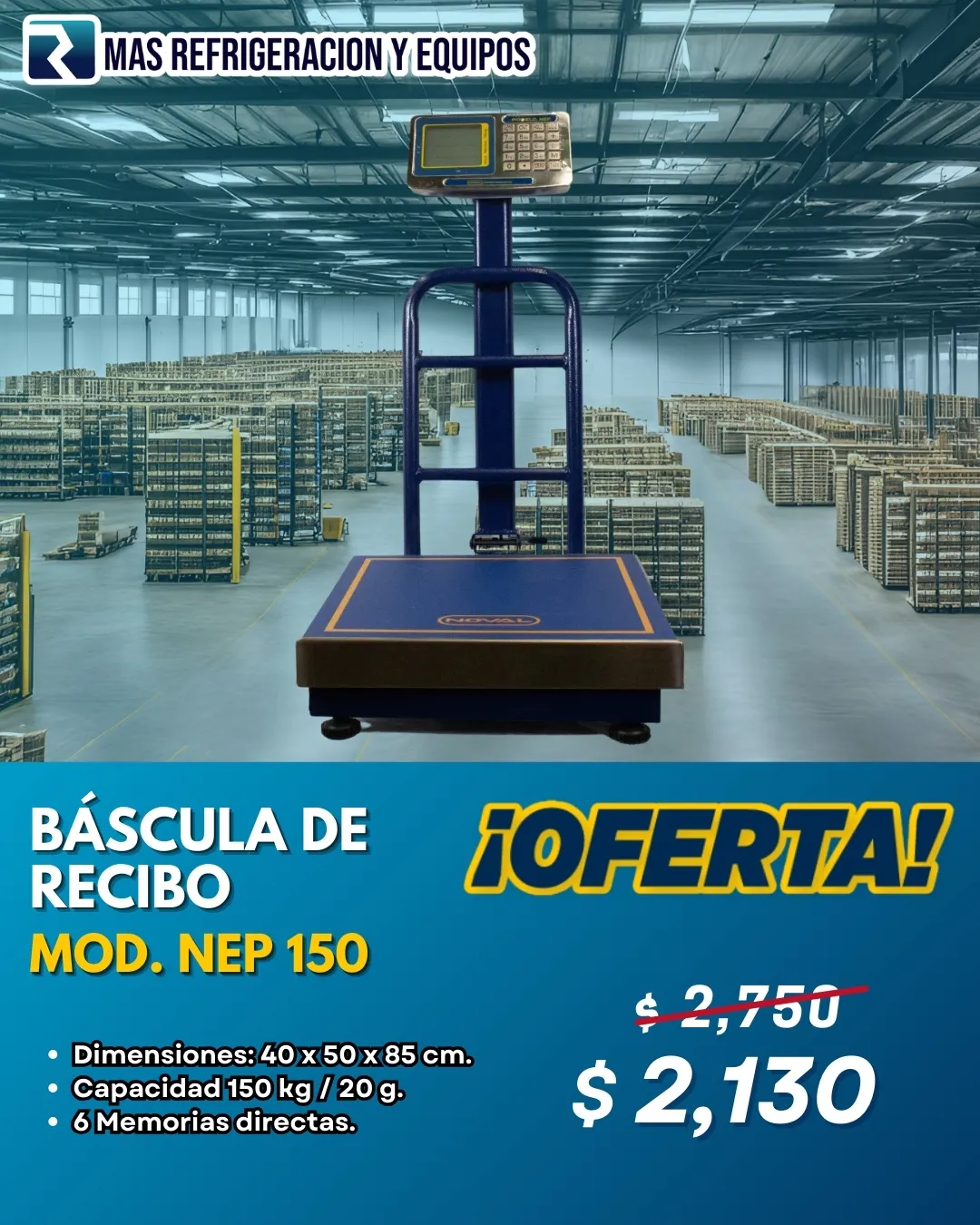 Báscula de recibo 150KG