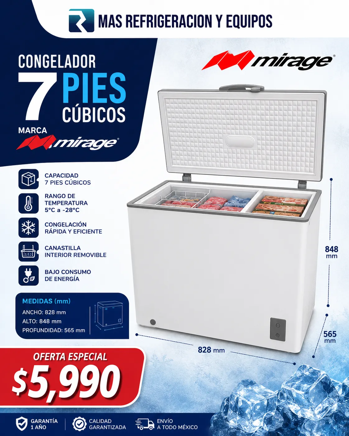 Congelador de 7 pies