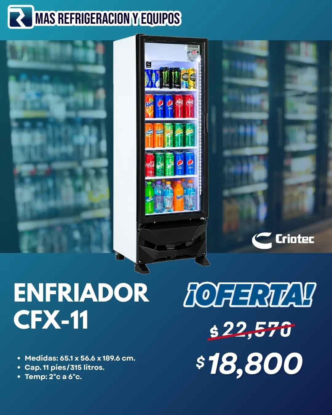 Enfriador 11 pies