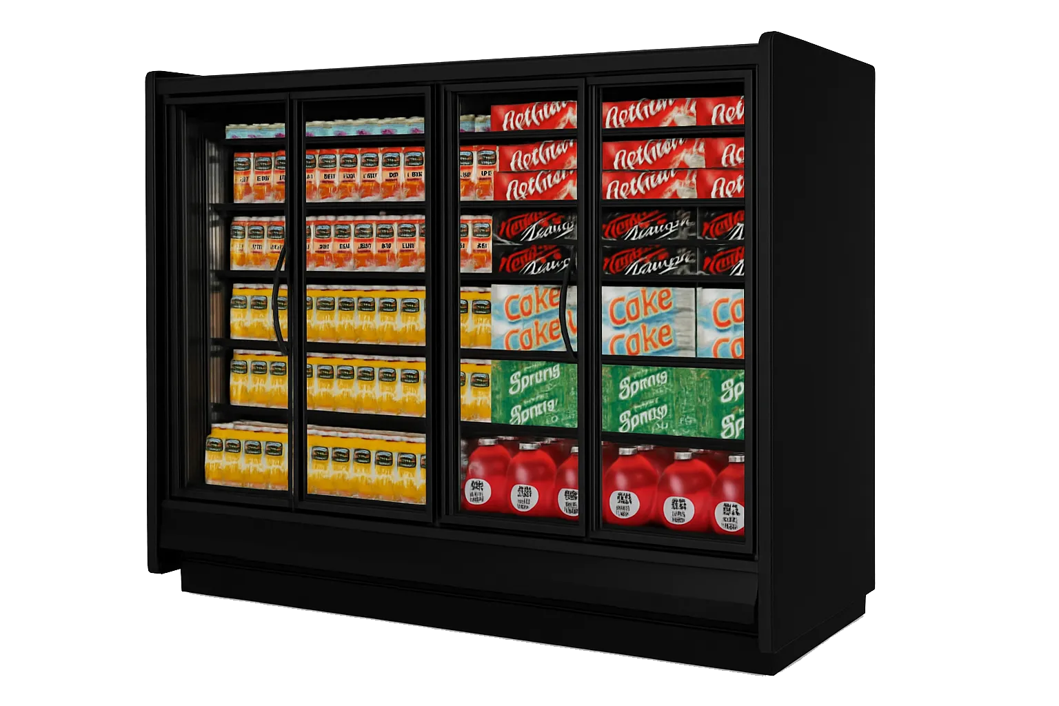 Exhibidor para lacteos, frutas y verduras