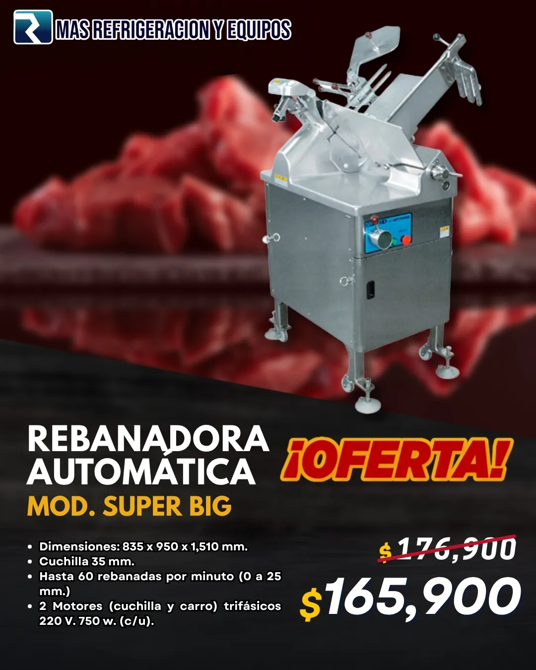 REBANADORA DE CARNE CONGELADA