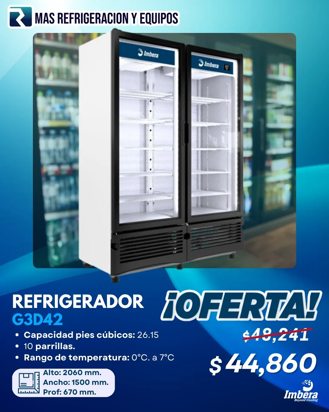 REFRIGERADOR DE 42 PIES