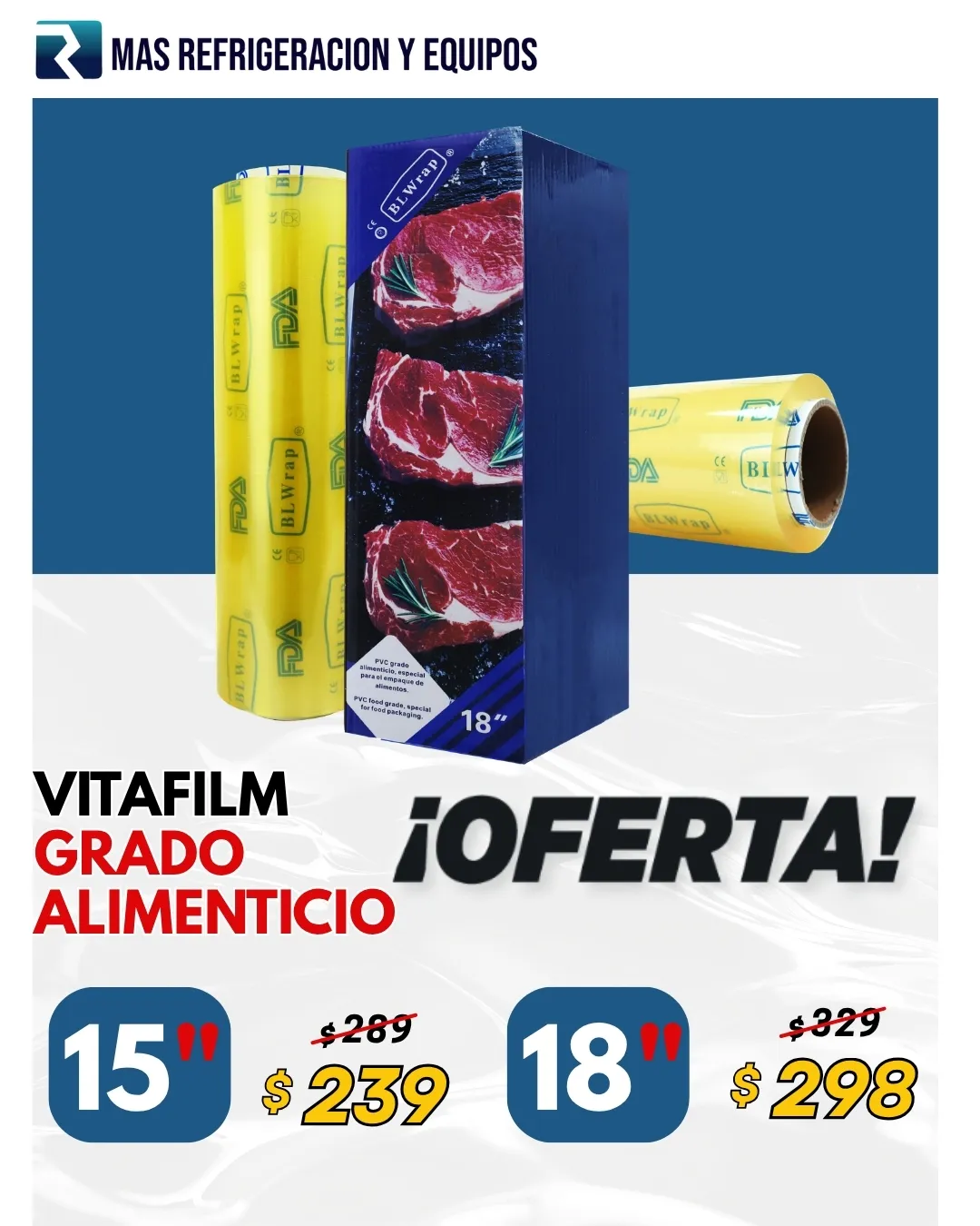 Rollo Vitafilm grado alimenticio